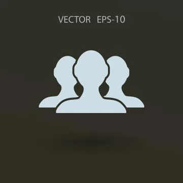 Flat icon of team work. vector illustration Stock Illustration