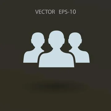 Flat icon of team work. vector illustration Stock Illustration