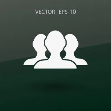 Flat icon of team work. vector illustration Illustrazione stock