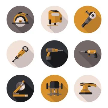 Flat icon tools Stock Illustration