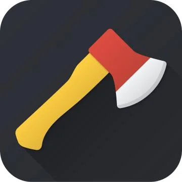 Flat icon of toy axe Stock Illustration