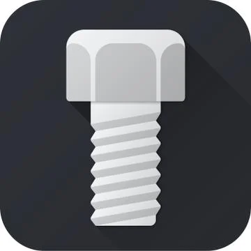 Flat icon of toy bolt Stock Illustration