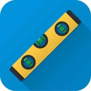 Flat icon of toy construction bubble level Stock Illustration