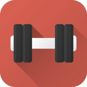 Flat icon of toy dumbbell Stock Illustration