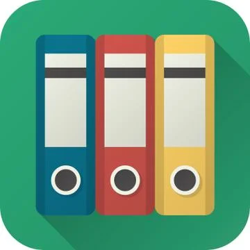 Flat icon of toy folders Stock Illustration