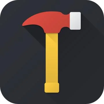 Flat icon of toy hammer Stock Illustration