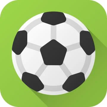 Flat icon toy leather black and white soccer ball Stock Illustration