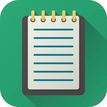Flat icon of toy notebook Stock Illustration