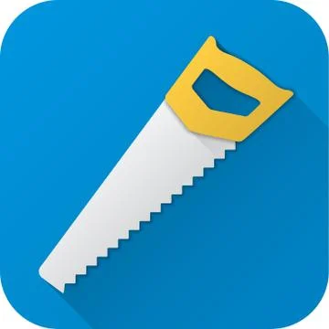 Flat icon of toy saw Stock Illustration