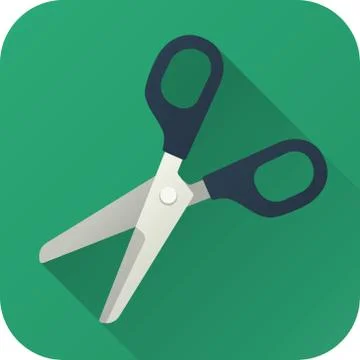 Flat icon of toy scissors Stock Illustration