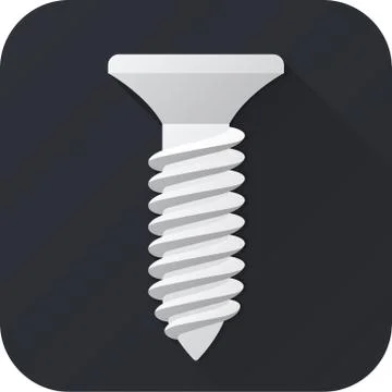 Flat icon of toy screw Stock Illustration