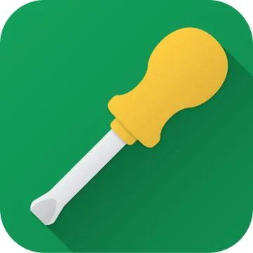 Flat icon of toy screwdriver Stock Illustration