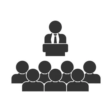 Flat icon, training theme for web design. Stock Illustration