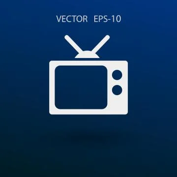 Flat icon of tv. vector illustration 스톡 일러스트