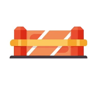 Flat icon vector barricade caution Stock Illustration