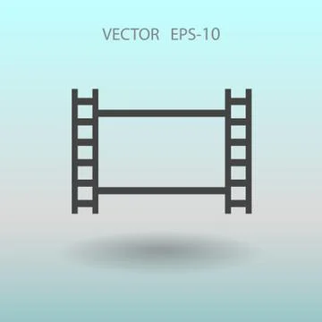 Flat icon of video. vector illustration Stock Illustration