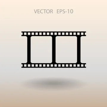 Flat icon of video. vector illustration Stock Illustration