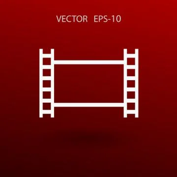 Flat icon of video. vector illustration Stock Illustration