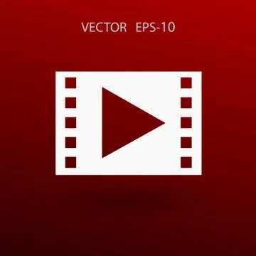 Flat icon of video. vector illustration Stock Illustration
