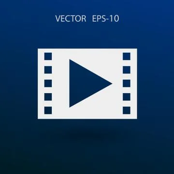 Flat icon of video. vector illustration Stock Illustration