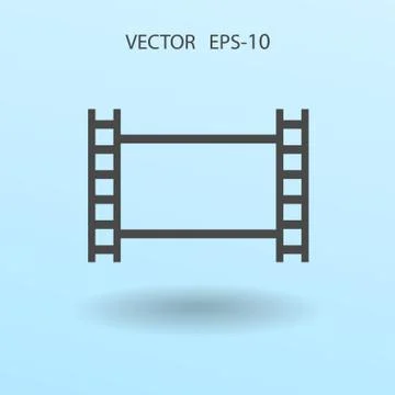 Flat icon of video. vector illustration Stock Illustration