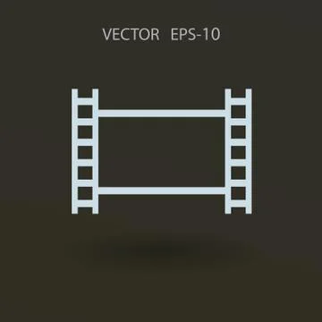 Flat icon of video. vector illustration Stock Illustration