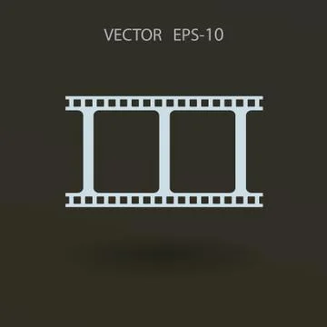 Flat icon of video. vector illustration Illustrazione stock