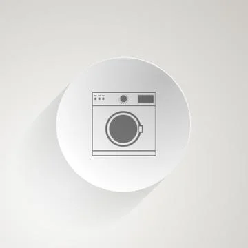 Flat icon for washing machine Stock Illustration