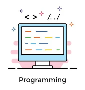 Flat icon of web programming Stock-Illustration