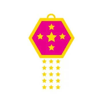 Flat icon on white background festive garland Stock Illustration