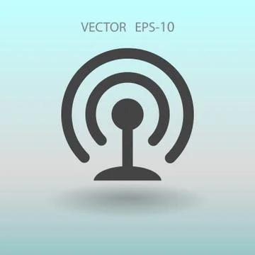 Flat icon of wifi. vector illustration Stock Illustration