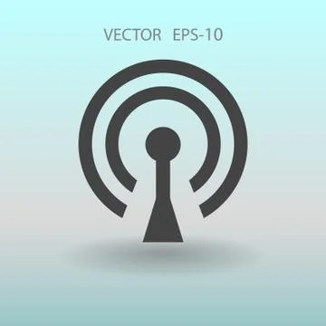 Flat icon of wifi. vector illustration Stock Illustration