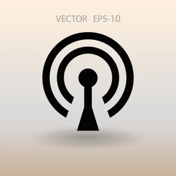 Flat icon of wifi. vector illustration Stock Illustration