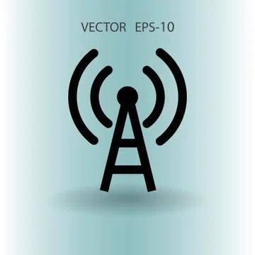 Flat icon of wifi. vector illustration Stock Illustration