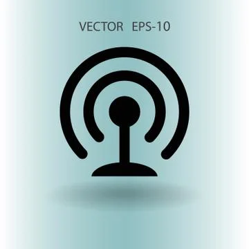 Flat icon of wifi. vector illustration Stock Illustration