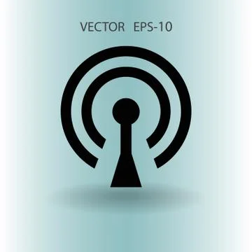 Flat icon of wifi. vector illustration Stock Illustration
