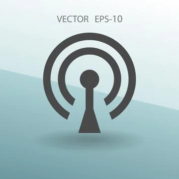 Flat icon of wifi. vector illustration Stock Illustration