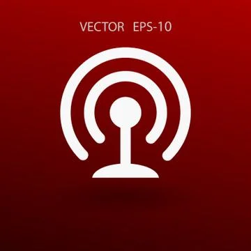 Flat icon of wifi. vector illustration Stock Illustration