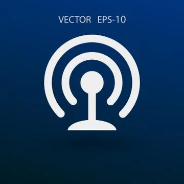 Flat icon of wifi. vector illustration Stock Illustration