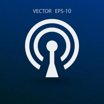 Flat icon of wifi. vector illustration Stock Illustration