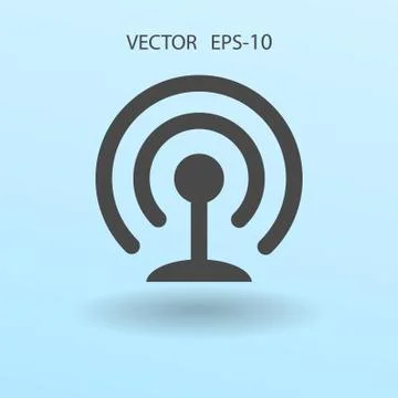 Flat icon of wifi. vector illustration Stock Illustration