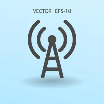 Flat icon of wifi. vector illustration Stock Illustration