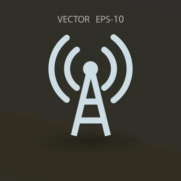 Flat icon of wifi. vector illustration Stock Illustration