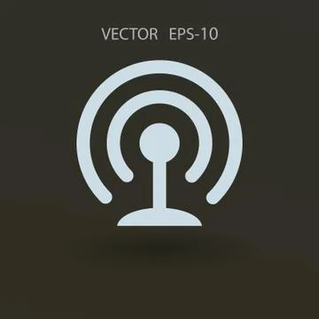 Flat icon of wifi. vector illustration Stock Illustration