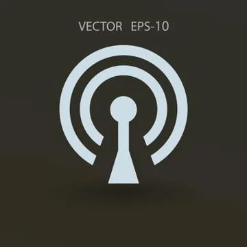 Flat icon of wifi. vector illustration Stock Illustration