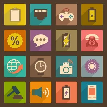 Flat icon2 Stock Photos