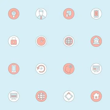 Flat icon4 Foto stock