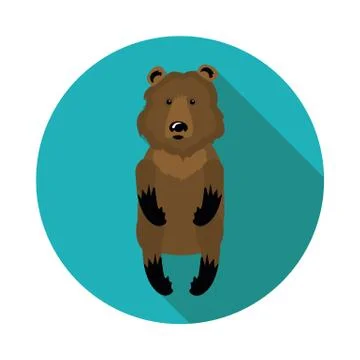 Flat  icons bear Stock Illustration
