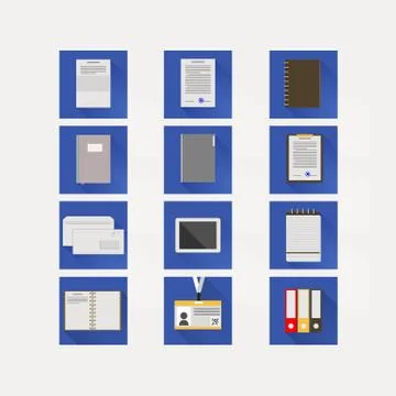 Flat icons for business Stock Illustration