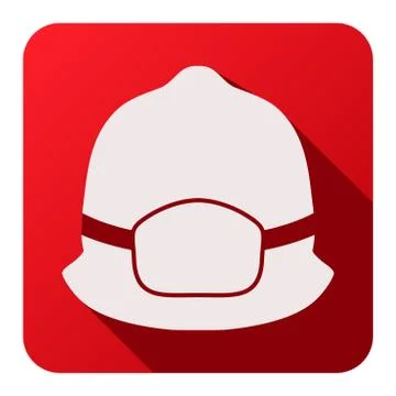 Flat icons of fireman helmet vector illustration Stock Illustration